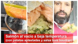 Receta fácil de salmón al vacío a baja temperatura [upl. by Nosiram789]