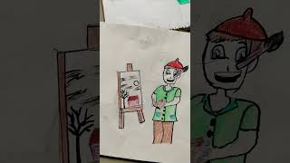 Artist boy drawing 😍🤩 song bollywoodsongs artist subscribe [upl. by Ainot775]