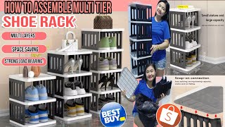 HOW TO ASSEMBLE MULTI TIER SHOE RACK  THE BEST SHIE RACK  HERLYN BATIN [upl. by Tabbitha]