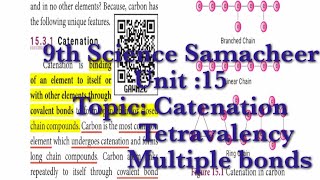 Features of Carbon Catenation Tetravalency Multiple bonds  9th science samacheer  Unit15  CVG [upl. by Gatias]