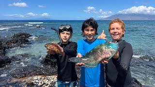 🤙Pananu or Star Eye Parrotfish clean and cook🤙 fun fishing diving spearfishing catchandcook [upl. by Toh]