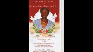 Musical celebration of Life for Marjorie Joyce McQuarry Mabry [upl. by Elleirbag]