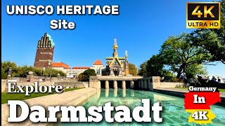 Darmstadt 4K Walking Tour  Explore Mathildenhöhe  Russian Chapel  Hessisches Landesmuseum amp More [upl. by Leigha]