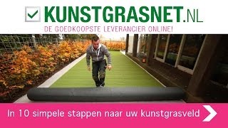 Hoe moet je kunstgras aanleggen Uitleg in 10 simpele stappen  door Kunstgrasnetnl [upl. by Yrrad530]