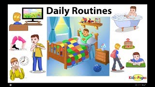 Daily Routines vocabulary [upl. by Lucille]