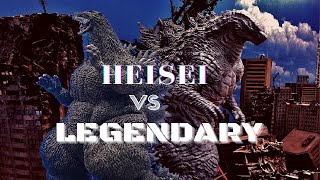 GODZILLA HEISEI VS GODZILLA LEGENDARY [upl. by Ardried]