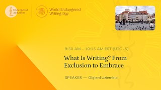 What Is Writing From Exclusion to Embrace  Sign and Symbol research group at Warsaw University [upl. by Brandea]