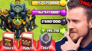 I MAXED Town Hall 17 with 195000 Gems in Clash of Clans [upl. by Cutcheon]