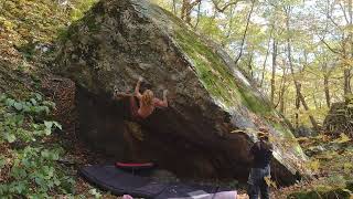 Smugglers Notch Bouldering  Global Shift V9 [upl. by Euqirrne]