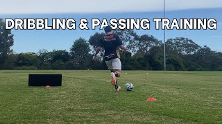 Individual Dribbling amp Passing Training  Sprint Training [upl. by Eltotsira900]