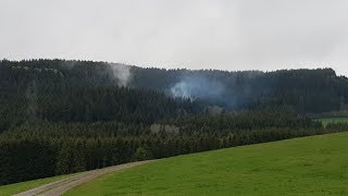 Waldarbeiterfeuer löst Feuerwehreinsatz in Herrischried aus 27042019 [upl. by Adnohr]