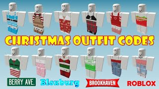 CHRISTMAS OUTFIT CODES amp LINKS FOR GIRLS  Brookhaven Bloxburg Berry Avenue  ROBLOX [upl. by Yerggoeg]