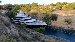 Το κρουαζιερόπλοιο Le Champlain με τις υποβρύχιες κάμερες στη Διώρυγα της Κορίνθου [upl. by Charlet890]