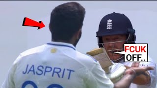 Fierce fight between Bumrah and Jonny Barstow over this dirty game in the 1st game of Ind vs Eng [upl. by Eihctir]