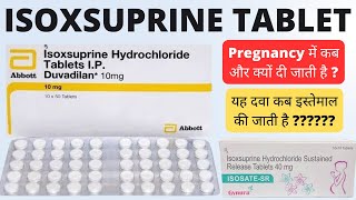 Isoxsuprine hydrochloride tablets ip 10mg in hindi  Isoxsuprine tablet use in pregnancy [upl. by Ayote]