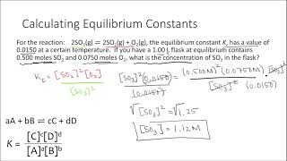 Calculating Equilibrium Constants Part I [upl. by Thomey957]