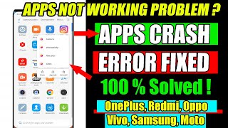 Fix Apps Not Opening Problem 🔥  How to FIX APPS KEEPS STOPPING ERROR Android Phone  APP CRASH FIX [upl. by Ellezig831]