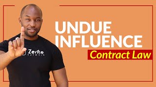 What is UNDUE INFLUENCE in Contract Law [upl. by Evol]