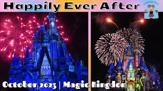 Happily Ever After with No Tinkerbell at Magic Kingdom from the Hub  October 2023 [upl. by Pik]