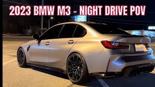 2023 Frozen BMW M3 POV Night Drive ASMR [upl. by Remy]