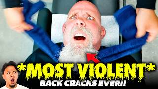 MOST VIOLENT BACK CRACKS IVE GIVEN 😱😭  Asmr Chiropractic Crunchy Back Pain  Dr Tubio [upl. by Gildas]