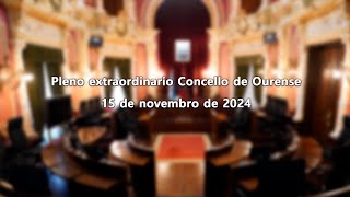 Pleno extraordinario Concello de Ourense 15112024 [upl. by Eelirem]