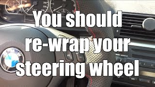 ReWrapping a BMW Steering Wheel E46 BMW Msport [upl. by Bysshe]