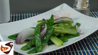 Insalata di zucchine e fagiolini  Ricette estive zucchini salad [upl. by Quinta]