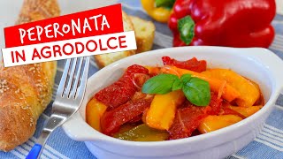 Peperonata in agrodolce alla siciliana ricetta facile e veloce [upl. by Biancha]