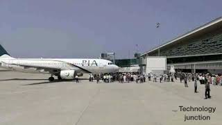 First flight of PIA successfully landed at new Islamabad international airport [upl. by Ritter]