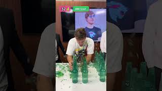 World Record Bottle Head Smashing Attempt [upl. by Arayc828]