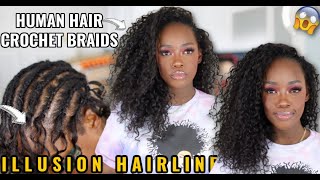 😍GIRL Lets Get Into These Human Hair MICROLINK Crochet Braids  ILLUSION Hairline  MARY K BELLA [upl. by Meedan]