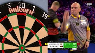 NINE DARTER A SECOND NINEDARTER IN 24 HOURS Darius Labanauskas strikes perfection at Ally Pally [upl. by Wahlstrom890]