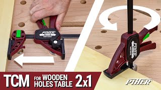 TCM  Accesorry for Wooden Holes Table for Piher Mini Quick Clamps [upl. by Nnyledam748]