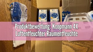 Produktbewertung Koopmann 4X Luftentfeuchter Raumentfeuchter Set mit 8x 400g NachfüllBeutel Granul [upl. by Enytnoel]