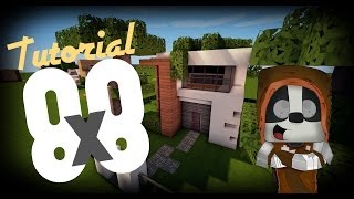 Minecraft Como hacer una casa moderna 8x8  10 [upl. by Hamish]