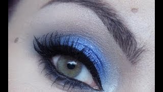 Tuto maquillage de soirée mode  Bleu royal intense [upl. by Adok]