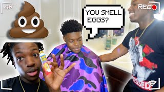 Barber Fart Spray Prank Must Watch [upl. by Cato]