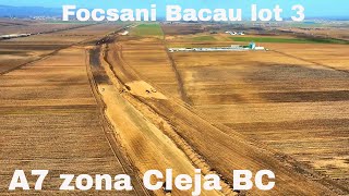 Autostrada A7 Focsani Bacau lot 3 Racaciuni Bacau Zona Cleja jud Bacau 18 ianuarie 2023 [upl. by Issirk]