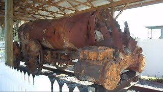 Steam Locomotive Buried Over 100 Years Ago Dug Up And Is On Display [upl. by Eyak]