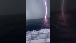 Lightning Strikes the Ocean Near Jupiter During Intense Storms LightningStrike OceanStorm [upl. by Yhtrod]