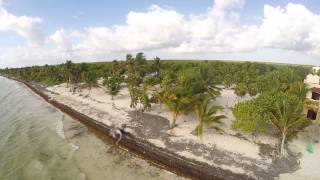 Mahahual un paraiso en Mexico vista aerea 3DR Drone [upl. by Nauqan]