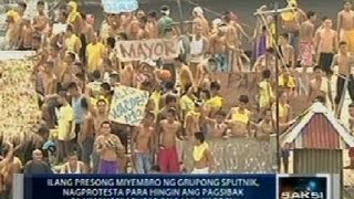 Ilang presong miyembro ng grupong Sputnik nagnoise barrage para hingin ang pagsibak sa warden [upl. by Fanning]