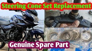 Steering Cone Set ReplacementRacer Fitting Discover 150 twowheelerrepairingdibrugarh [upl. by Esinaej934]