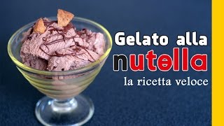 GELATO ALLA NUTELLA la ricetta veloce senza gelatiera  SOLO 3 INGREDIENTI [upl. by Cirederf]