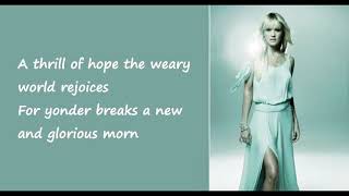 O Holy Night Carrie Underwood Lyrics on Screen [upl. by Graner]