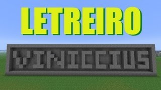 Letreiro pistomático  Minecraft Tutorial Básico 06 [upl. by Ambros]