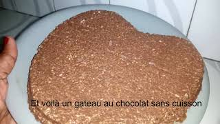 Gâteau au chocolat et aux flocons davoine SANS CUISSON NoBake Chocolate Oatmeal Cake Recipe [upl. by Adaynek]