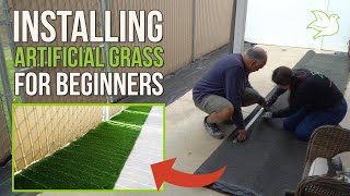 Install Artificial Grass with Me  Basic DIY Steps Tips  Insights [upl. by Anauq]