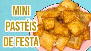 COMO FAZER MINI PASTÉIS PARA FESTA  PASTEL FRITO NA HORA [upl. by Nanoc490]